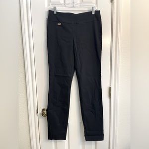 Black Alfani work pant, straight leg trouser.